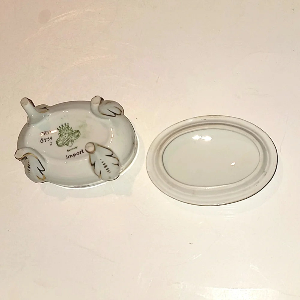 JIMENAU GRAF VON HENNEBERG  PORCELAIN TRINKET DISH WITH LID - Picture 8 of 12